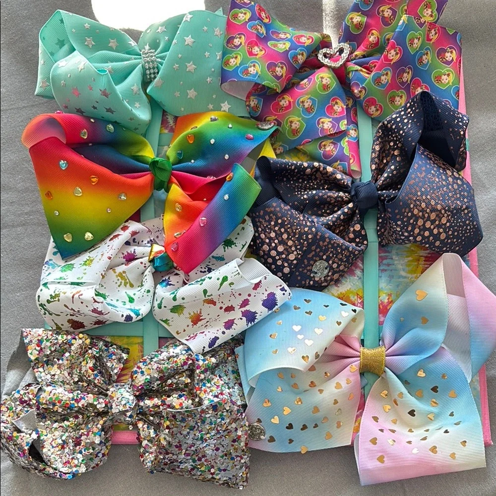 Vibrant Hair Accessories Set with Floral and Polka Dot Patterns